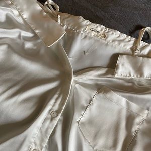 Off the shoulder button up